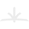 Ekena Millwork Davenport Architectural Grade PVC Gable Bracket, 96"W x 48"H x 2"D x 6"F, 12/12 Pitch GBP096X48X0206DAV00 - alternate 3